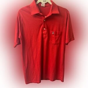 Grand Slam Munsingwear Red polo style shirt w/Penguin pocket Size Large. #10271